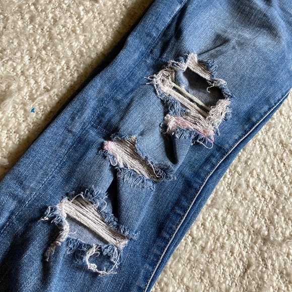🦅 AMERICAN EAGLE SIZE 000 NEXT LEVEL STRETCH CURVY HI-RISE DISTRESSED JEGGINGS - Picture 14 of 15